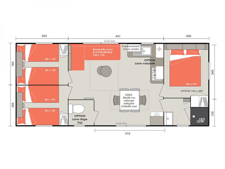 plan du mobil home