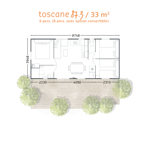 Rideau Toscane 87.3 plan