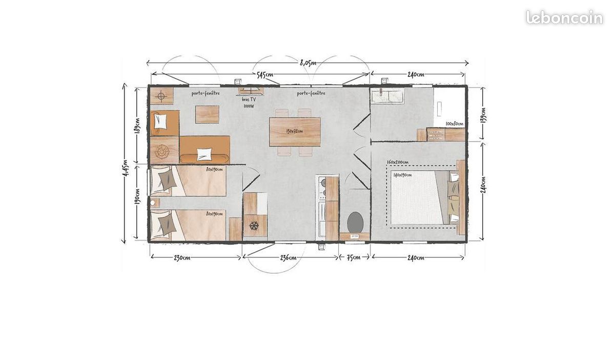 Plan du mobilhome