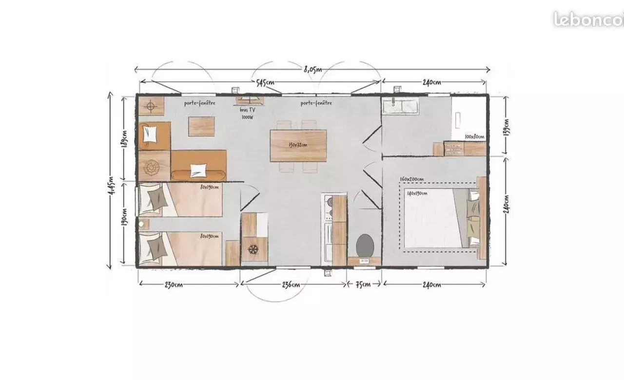 Plan du mobilhome